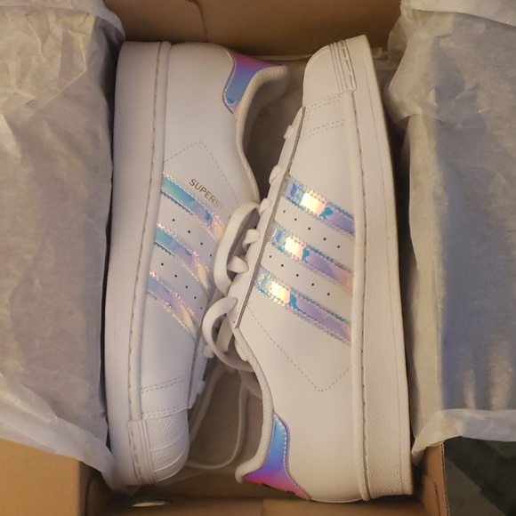 ⭐ADIDAS SUPERSTAR METALLIC SNEAKERS NEW ⭐ - Picture 6 of 8